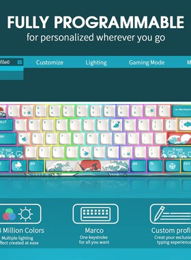 极速XVX M61f Wireless Mechanical Keyboard 61 Keys 2.4G Recha