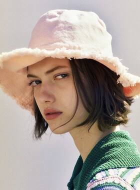 极速2022 New Denim Raw Buckext Hat Women Summer Panama Woman
