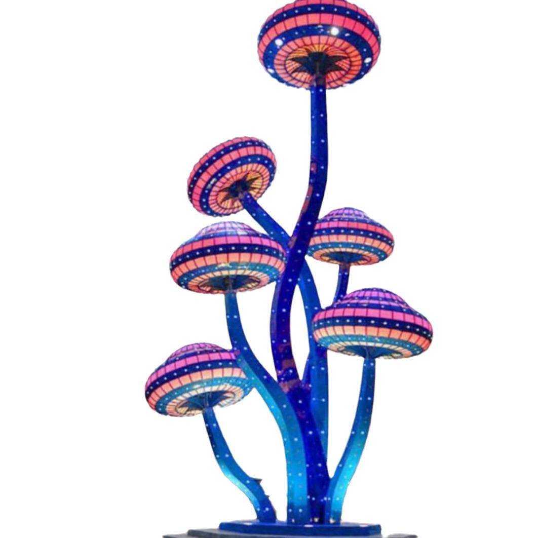 不锈钢雕塑厂家景观灯文旅夜游网红打卡生命树城市地标灯互动装置