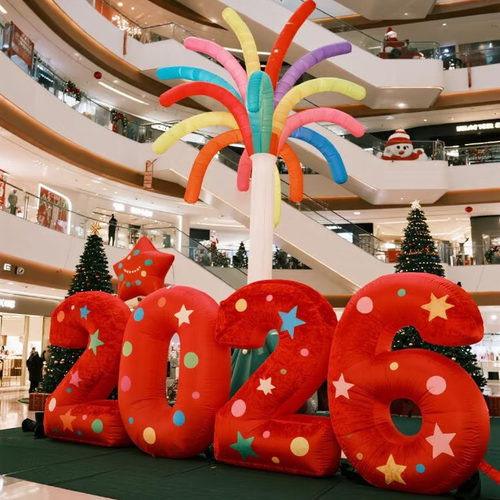 2026新年定制充气毛绒烟花气模