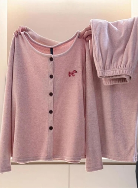 Sin Glee 甜美休闲宽松长袖睡女2025秋冬季可外穿舒适家居服套装