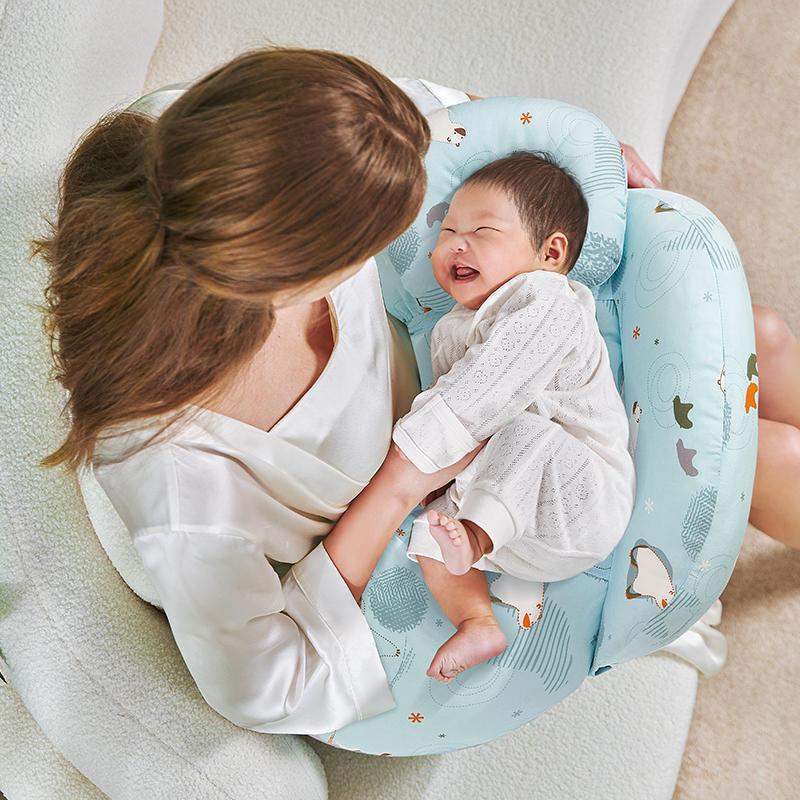 哺乳枕坐喂喂奶神器哺乳枕头护腰椅婴儿手臂抱抱娃睡侧躺新生坐月