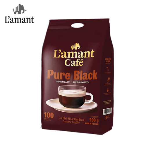 越南L`AMANT0植脂末速溶黑咖啡