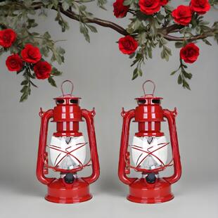 覆古铁壳红色LED电池结婚喜灯乔迁新居过火进宅搬家马灯婚庆用品