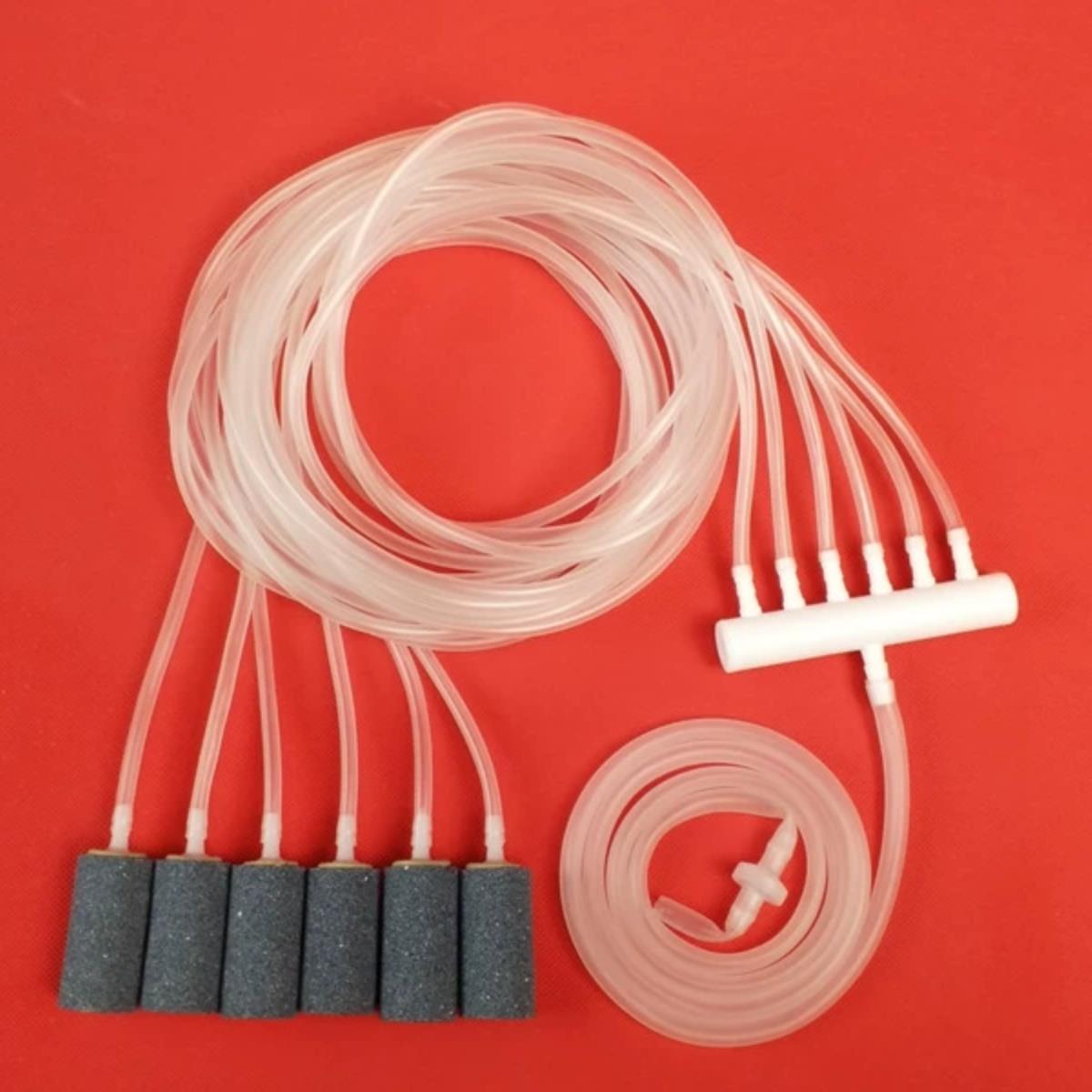 增氧泵打氧机成套配件大全养鱼气管气盘气泡石沙头气坨分流器气排