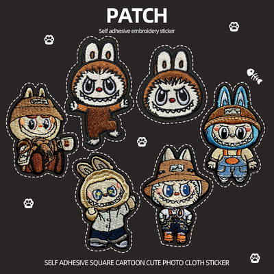 卡通刺绣儿童卡通动物布贴衣服包羽绒服装饰贴修补贴diy补丁贴