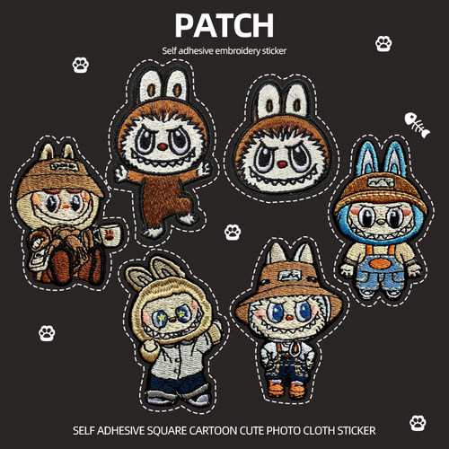 卡通刺绣儿童卡通动物布贴衣服包羽绒服装饰贴修补贴diy补丁贴