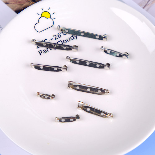 银色金属胸针底拖diy装饰配件
