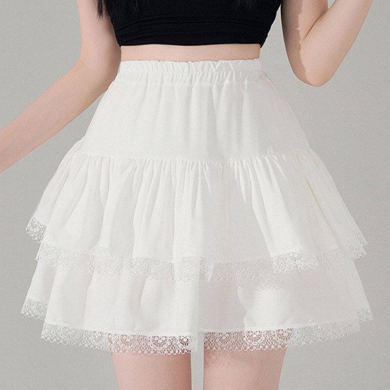 半身裙蕾丝字新款风边短裙蓬蓬裙芭蕾蛋糕小个子法式a夏季