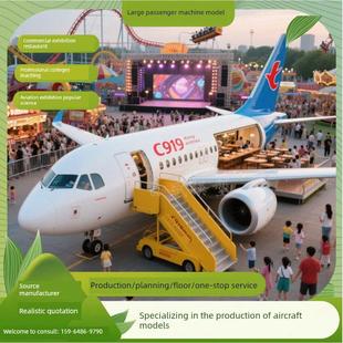 大型一对一人工飞机C919波音737民航客机湾流飞机户外商场飞机餐