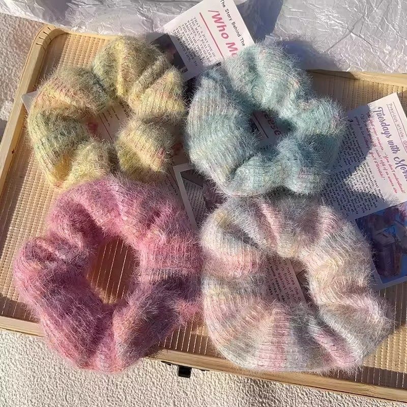 秋冬韩国新款毛绒大肠发圈温柔气质淑女头绳发绳皮套发饰网红皮筋