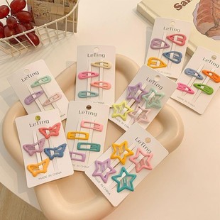 新款可爱五角星儿童小发夹碎发夹刘海夹宝宝发饰夹子bb夹女童发卡