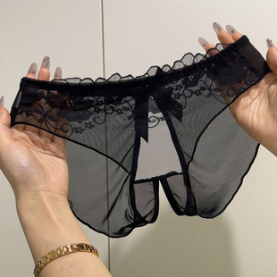 《你睡觉爱脱不脱！我偷偷插进来》开叉内裤性感蕾丝网纱透明裤头