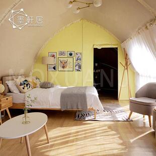 贝壳造型酒店篷房装配式建筑康养休闲中心房景区民宿帐篷营地帐篷