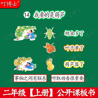 二年级我要的是葫芦公开课板书贴