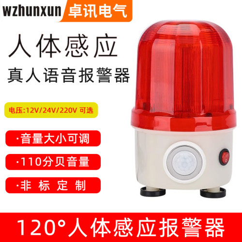 红外线人体感应声光报警器