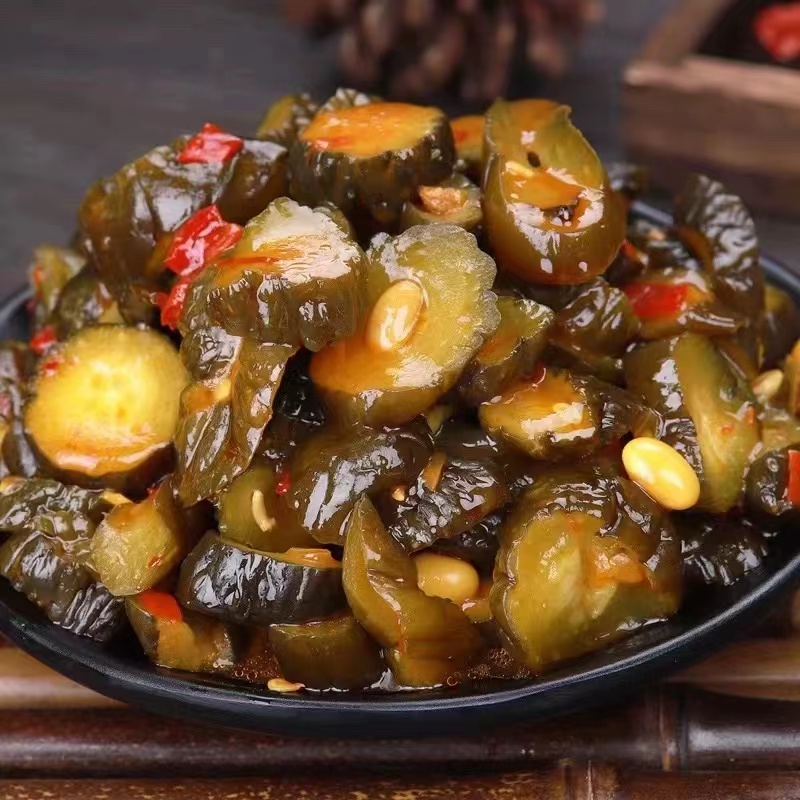 香甜脆瓜蜜汁脆黄瓜香辣酱黄瓜腌菜开胃即食下饭菜酱菜咸菜批发