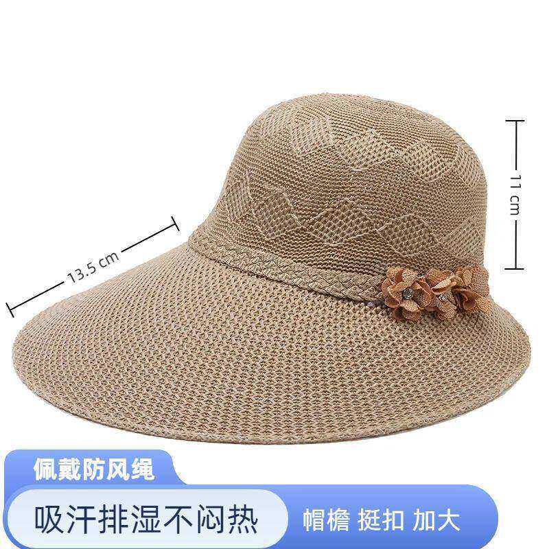 中老年人帽子女夏季妈妈女士防晒凉帽老太太遮阳透气时尚太阳帽