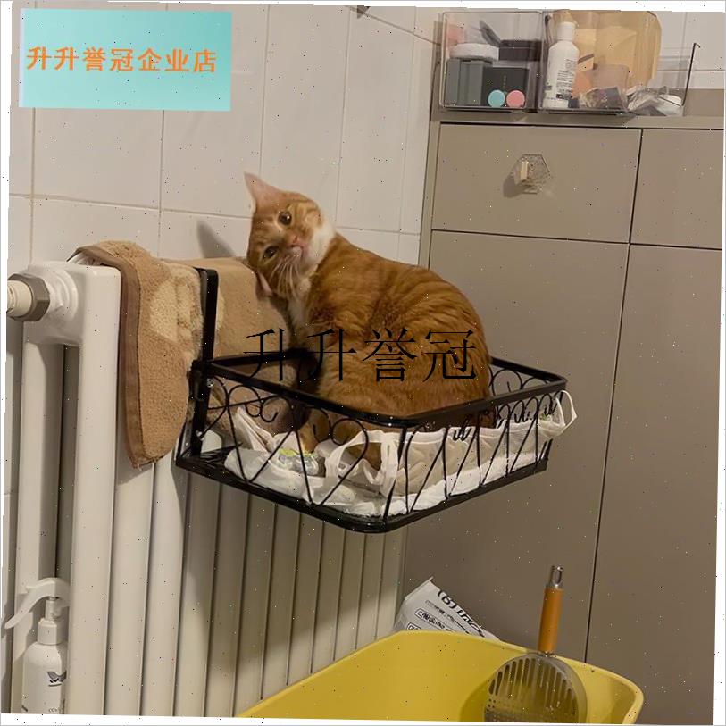 铁艺猫吊床秋冬暖气片猫窝悬挂式C挂窝阳台窗户晒太阳猫床宠物用,