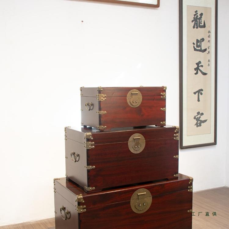 樟木箱陪嫁香樟木箱全樟木衣箱储物箱中式实木字画箱妆嫁樟木箱子