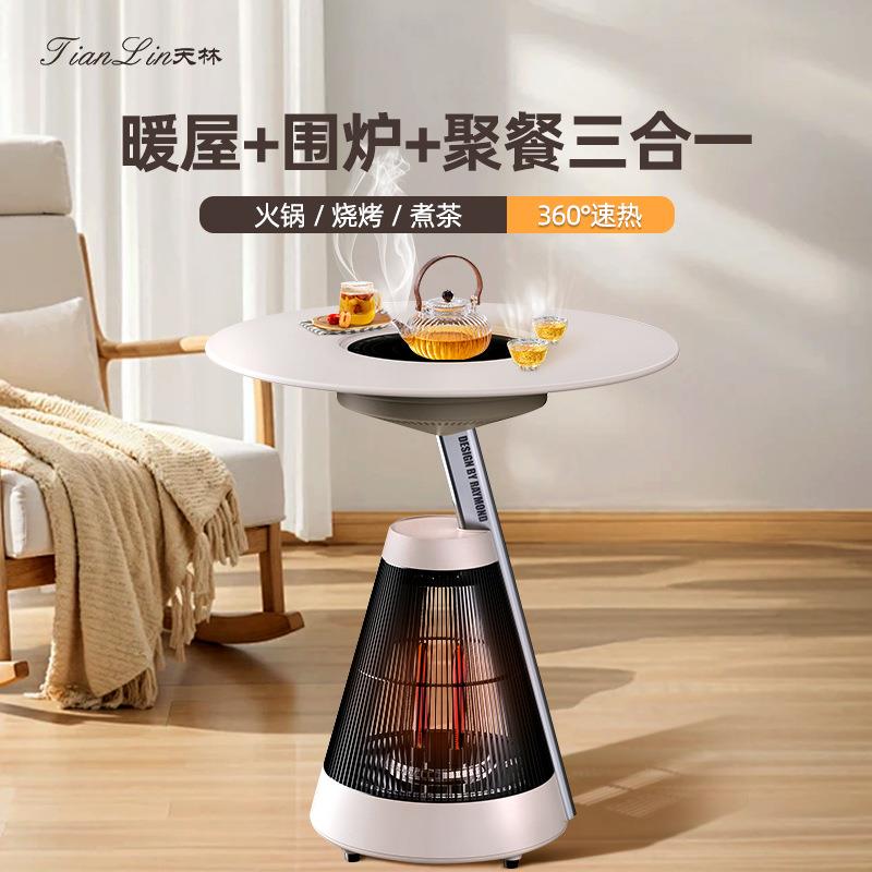 天林阿波炉取暖器冬季客厅卧室节能电暖器室内电热烧烤火炉家用
