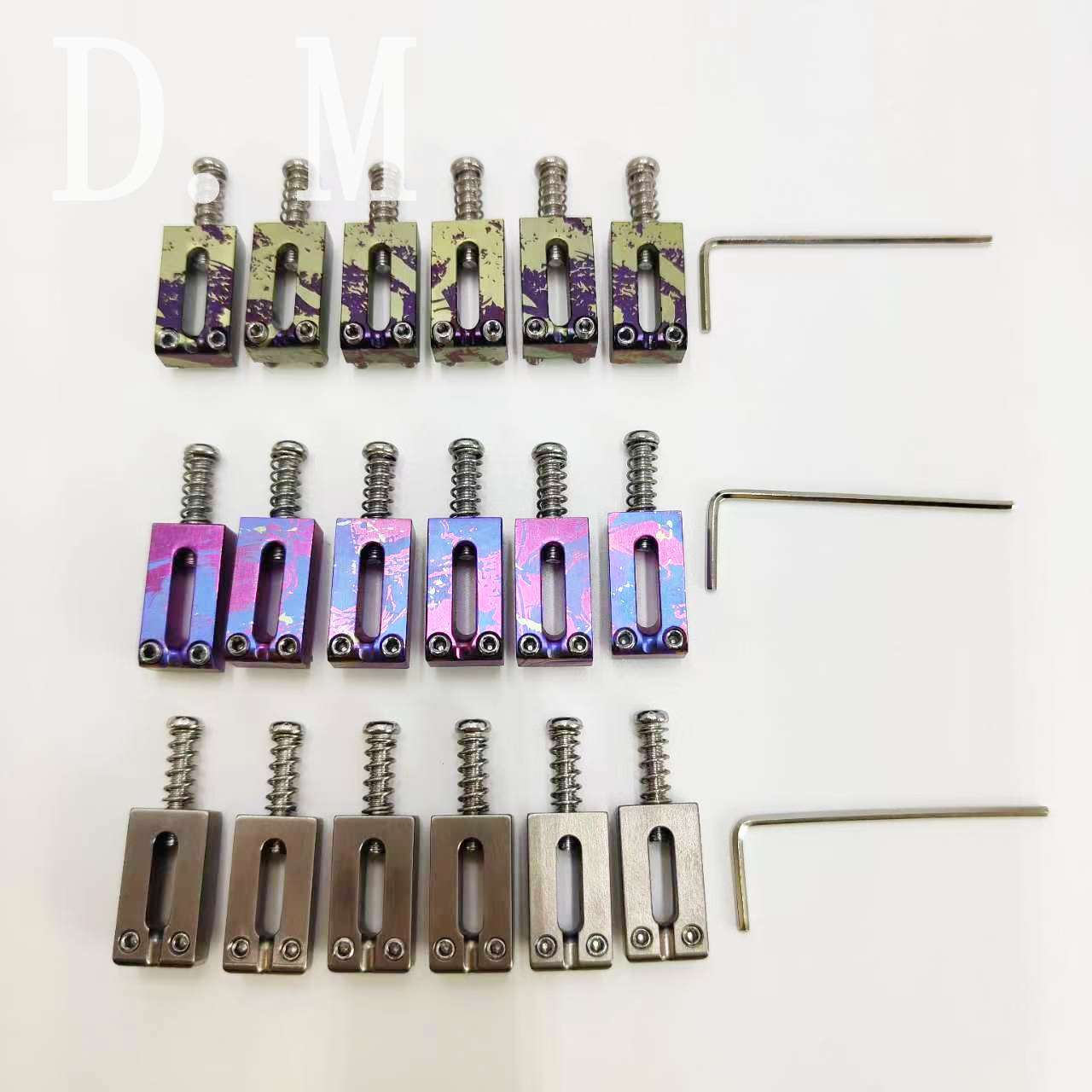 6个/套钛合金电吉他琴桥琴码ST电吉他弦码下弦条压弦块琴桥弦码鞍