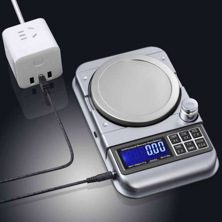 订量报警电子天平秤1000g/0.01g电子秤珠宝秤克拉秤5000g/0.1克称