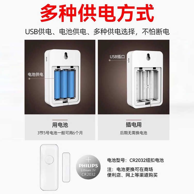 冰箱开门提醒器冰柜门防盗报警器商店铺超市便利店来人语音提示器图片