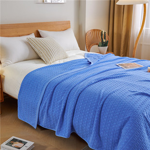 上海老式毛巾被纯棉单人双午睡加厚全棉提花毛巾毯床单盖夏季薄款