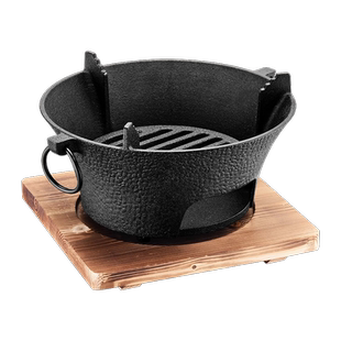 围炉煮茶铸铁炭炉家用烧烤炉火炉户外炉室内木碳取暖炉全套炭火盆