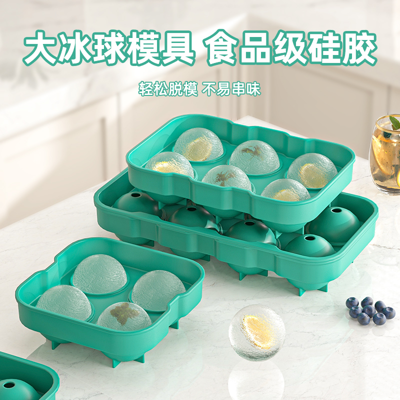 【食品级软底硅胶】大冰球模具