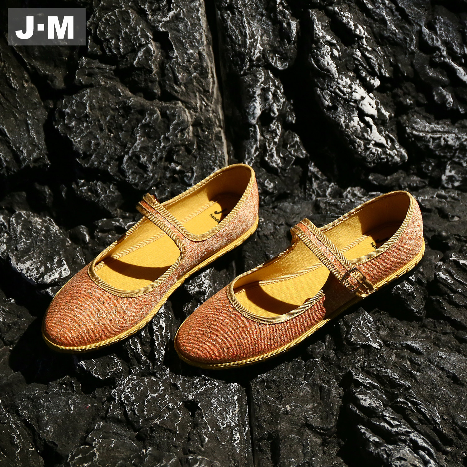 J·M（服装鞋帽）金丝针织复古玛丽珍鞋女一字扣带平底百搭奶奶鞋,女鞋,玛丽珍鞋,淘宝优惠券,粉丝福利购,淘宝优惠卷