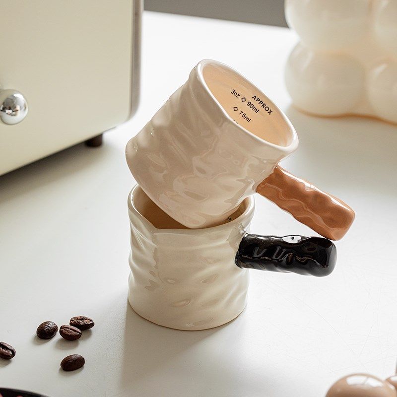 轻奢咖啡杯高档精致带刻度量杯浓缩咖啡萃取杯奶盅陶瓷盎司接液杯,餐饮具,咖啡杯,淘宝优惠券,粉丝福利购,淘宝优惠卷