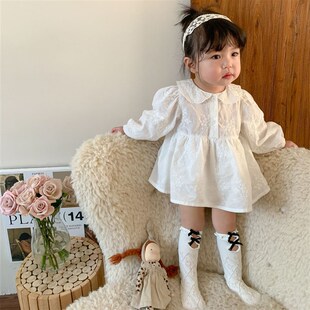 女宝宝秋季衣服甜美纯棉连衣裙婴儿春装公主裙洋气周岁外套小开衫