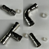 环压式 管件等径三通304薄壁不锈钢316水管挤压外接三通穿线普通