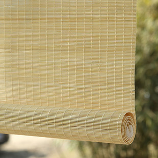 室外上漆竹帘卷帘窗帘家用阳台遮阳帘户外凉亭防水防霉防晒竹卷帘