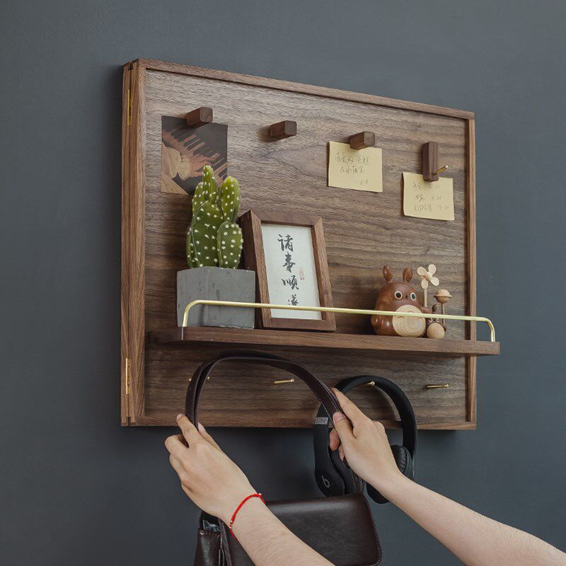 实木开合电表遮挡箱胡桃木玄关收纳配电箱带挂钩推拉电闸箱置物架,家居饰品,电表箱装饰画,淘宝优惠券,粉丝福利购,淘宝优惠卷