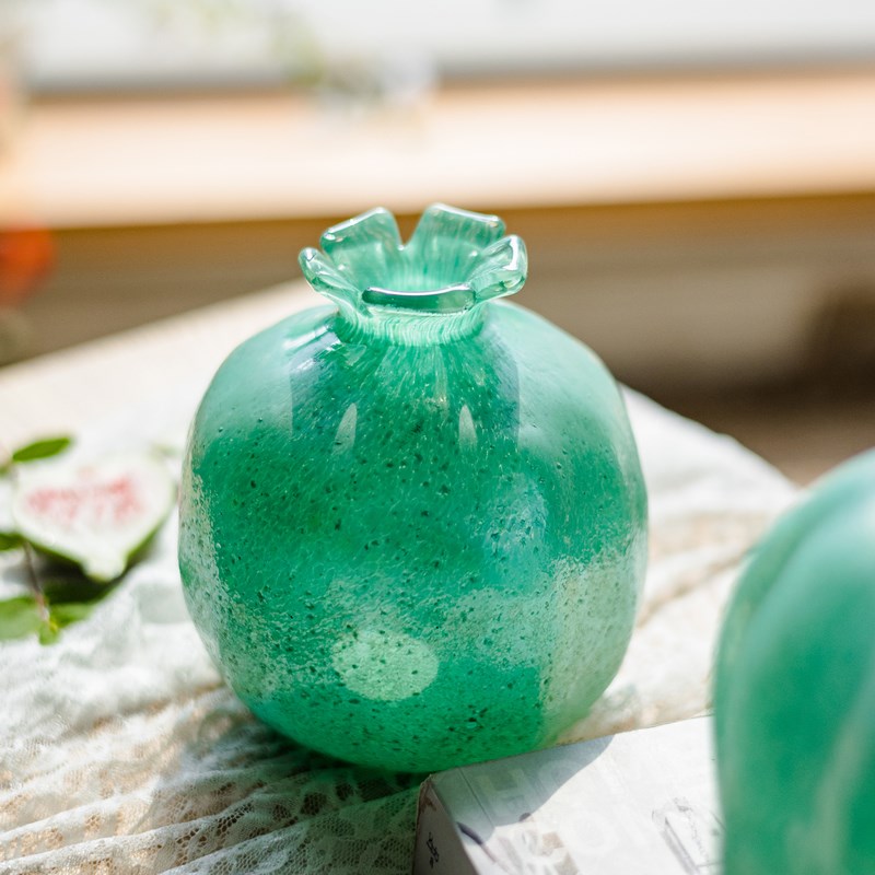 玻璃花瓶客厅摆件北欧轻奢创意插花水培花器餐桌电视柜装青翠饰品