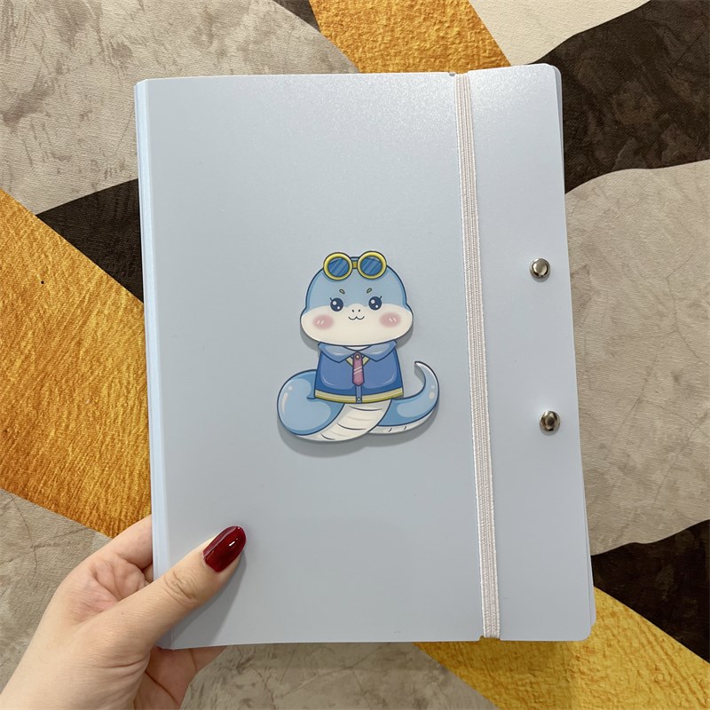 新款蛇宝宝孕妈产检资料册小本a4a5绑带报告单档案册便携式收纳册