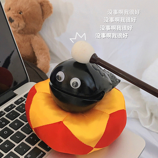 敲敲小木鱼法器迷你打击乐器木雕可爱随身摆件非实木解压静心礼物