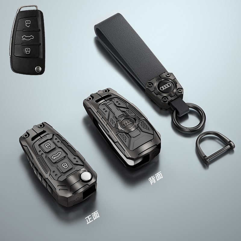 适用于奥迪a3钥匙套q3高档q2l折叠tt老款a1车q7壳q5包A6扣A4男s3