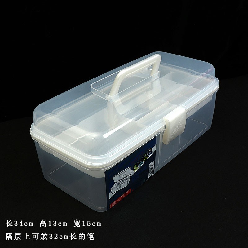 书法毛笔字工具收纳盒装学生美术水粉笔颜料宣纸毛毡笔墨小手提箱