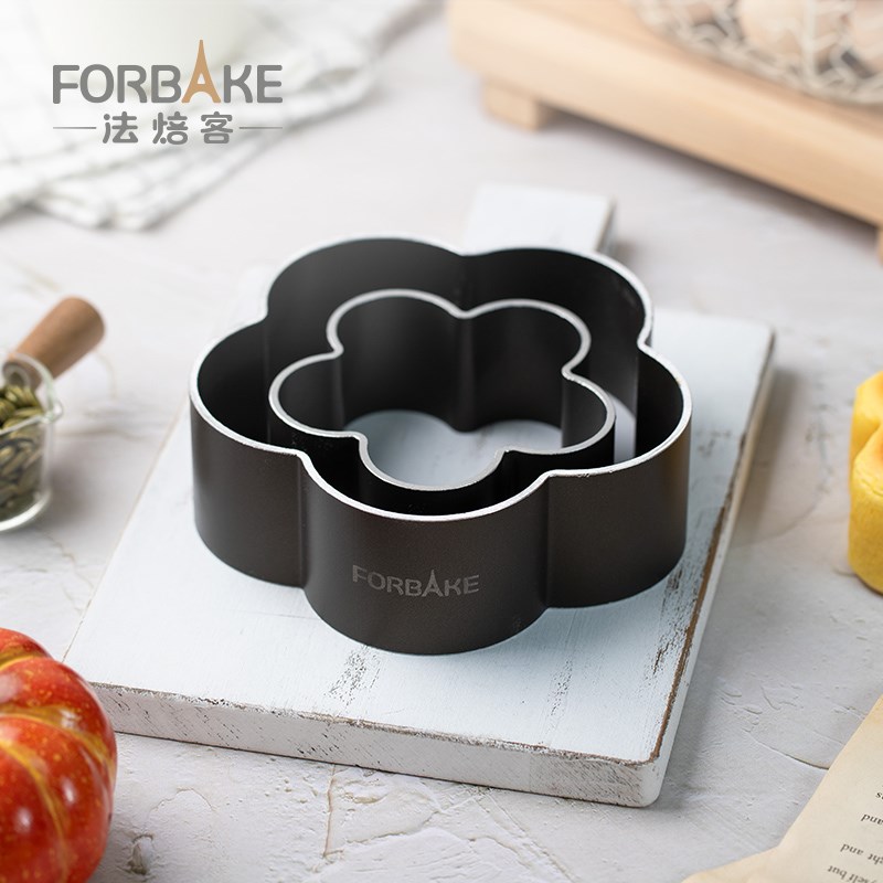 法焙客樱花梅花慕斯模具4寸6寸大鼓面包模梅花糕花瓣花朵蛋糕模具