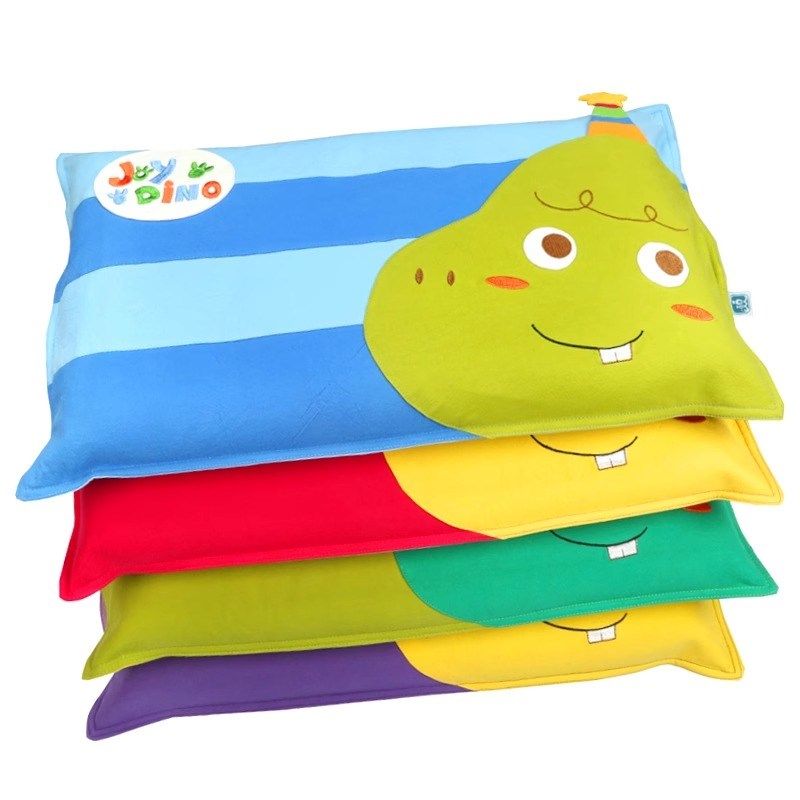 双漫恐龙幼儿园宝宝枕头儿童枕头小学生卡通荞麦枕3-6-10岁四季棉