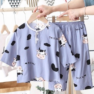 女童棉稠家具服棉球女宝粘稠两三四五岁女孩夏天睡衣儿童女款夏季