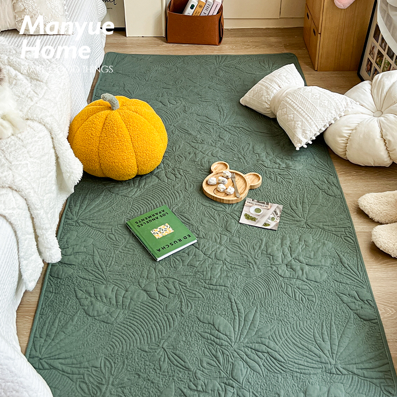 极速M.liffe Komorebi 复古水洗棉地垫家用客厅全棉地毯卧室牀边