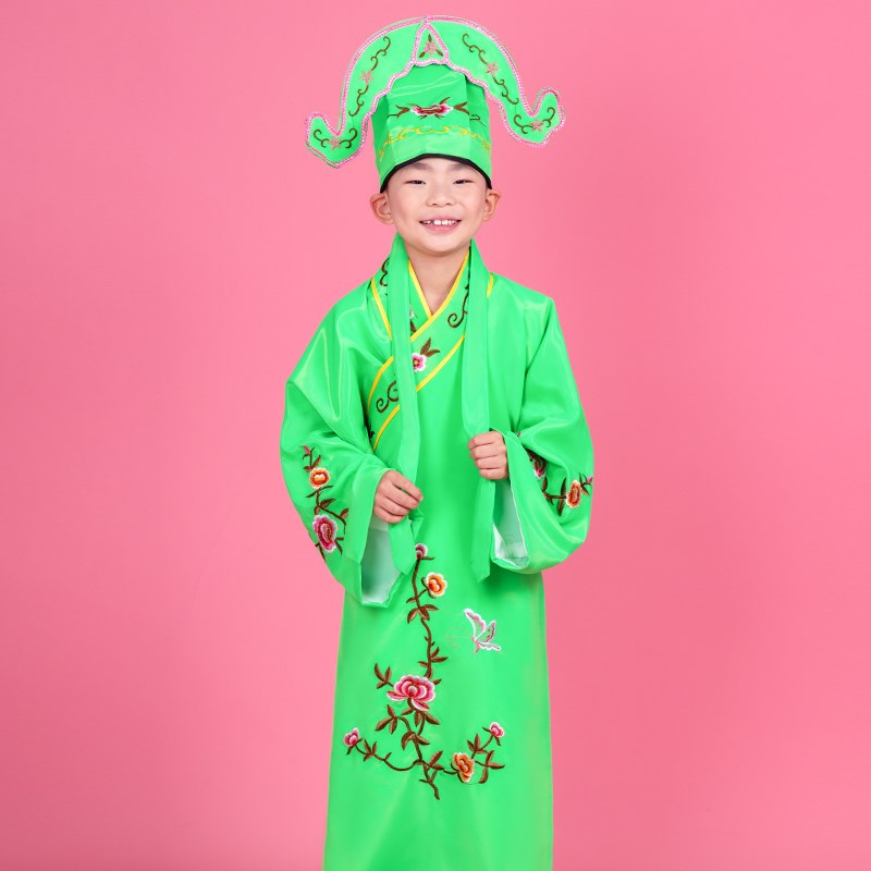 极速儿童戏服江南四大才子服装古装服装六一R唐伯虎服装表演服