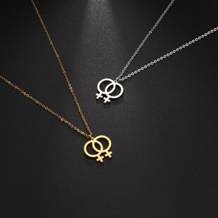 极速Cazador Fashion Gqay Lesbian Symbol Pendant Necklaces St