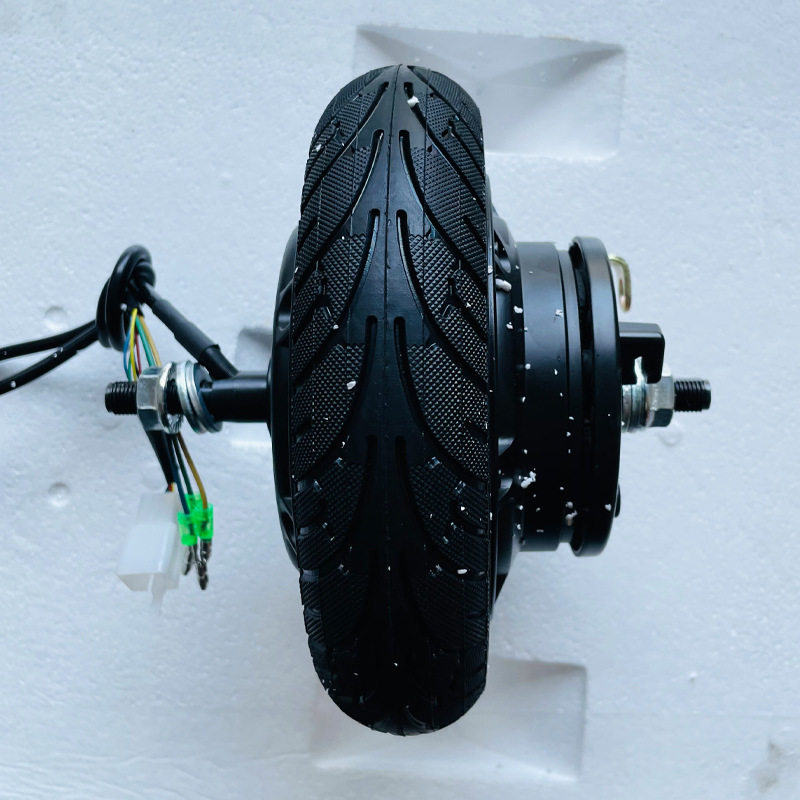 新品电动车马达8寸实心胎鼓煞u24v36v350w滑板车小海豚自行车电机