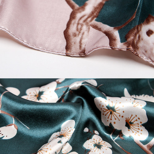 极速Fashion Silk Satin Women Hair Scarf KFloral Print Handke